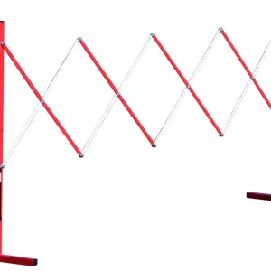 Barrières de signalisation en acier rouge et blanche