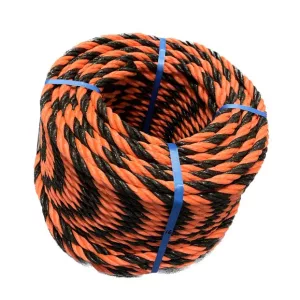 cordage polypropylene orange et noir