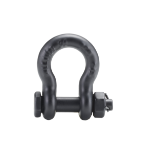Manille lyre boulonnée goupillée noire – Acier haute résistance – Ø 10 à 19 mm