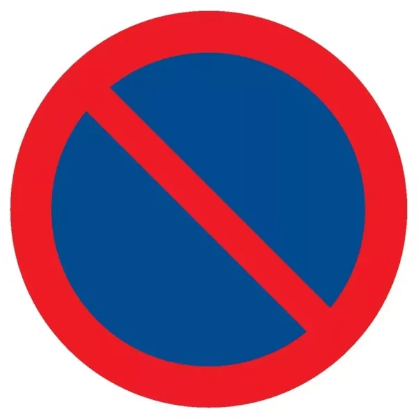 Panneau rond "stationnement interdit" Vinyle adhésif