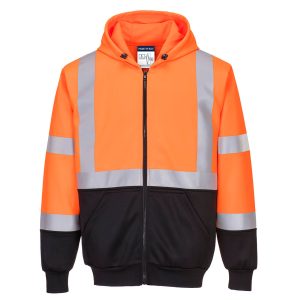 Sweat Hi-Vis zippé à capuche bicolore