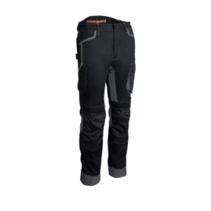 Pantalon BARU noir aux coutures orange