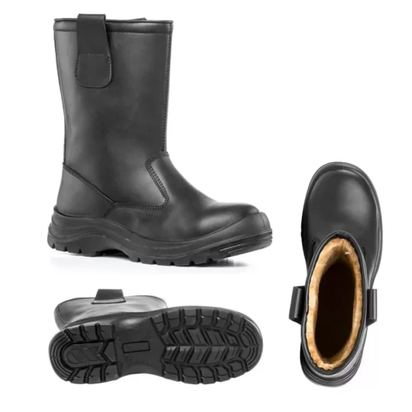 Botte fourrée cuir Noir S3 SRC CI