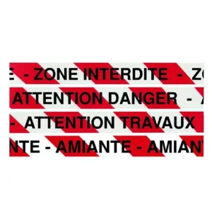 Bande de signalisation marquée "ATTENTION TRAVAUX"