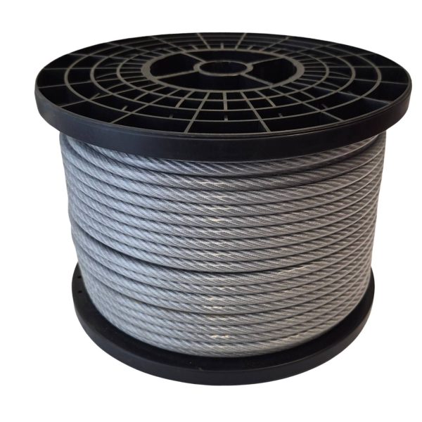 Câble acier gainé transparent (7x7 ou 7x19 selon diamètre)