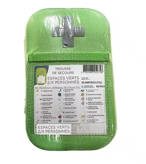TROUSSE DE SECOURS ESPACES VERTS 2/4 PERSONNES