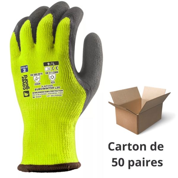 Gants de manutention EN388 anti-froid LAFO - Carton de 50 paires