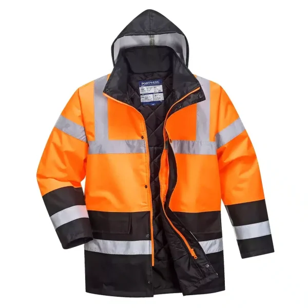 Parka Haute Visibilité Orange/Noir