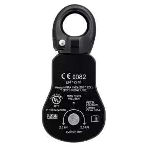 Poulie SPIN S1 compacte avec émerillon - Noir