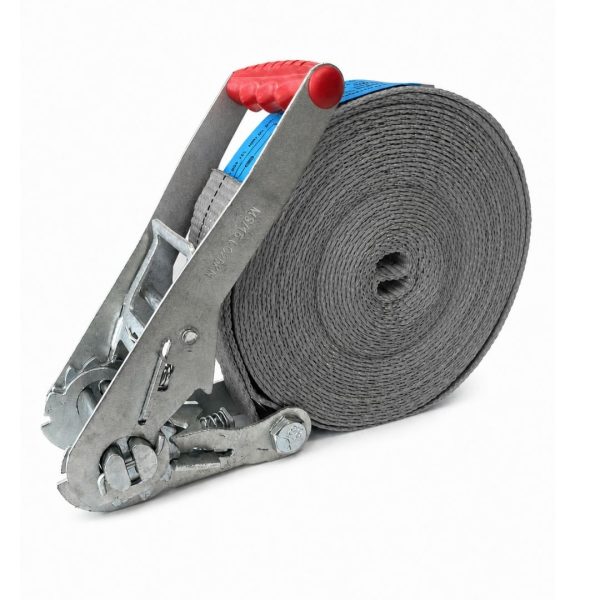 Sangle d'arrimage largeur 50 mm, une partie type ceinture EN12195-2. grise