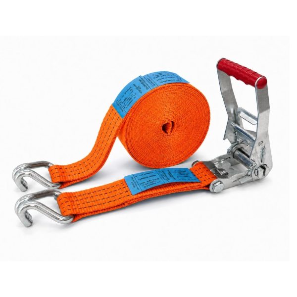sangle d'arrimage largeur 50 mm, 6 tonnes orange, doigts rapprochés