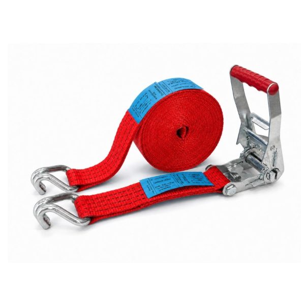 sangle d'arrimage 50 mm rouge, doigts rapprochés