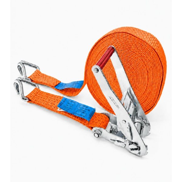 sangle d'arrimage 50 mm, rupture 7T5, crochet doigts rapprochés EN 12195-2. ORANGE