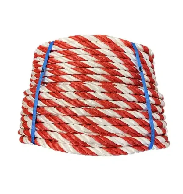 Cordage polypropylène rouge et blanc visible – Image 2