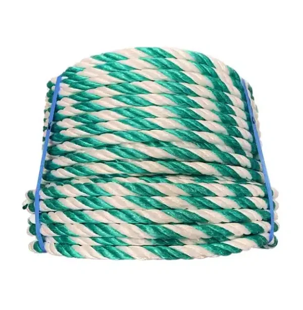 Cordage polypropylène vert et blanc flottant – Image 2