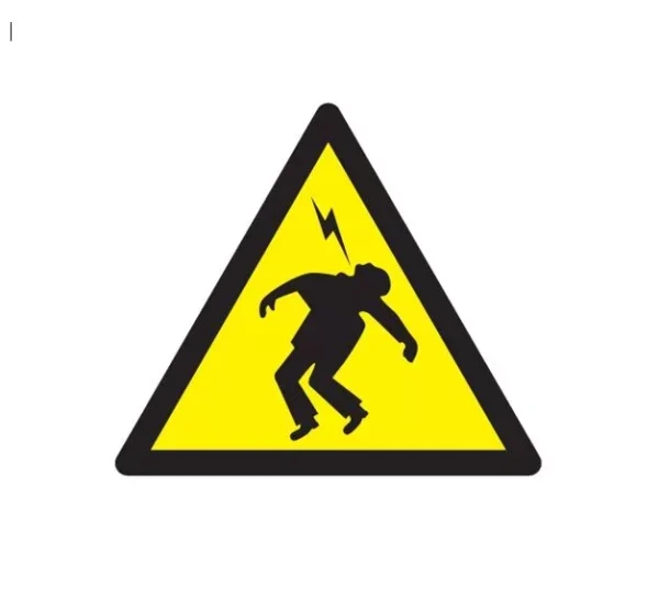 Panneau triangulaire "danger haute tension"