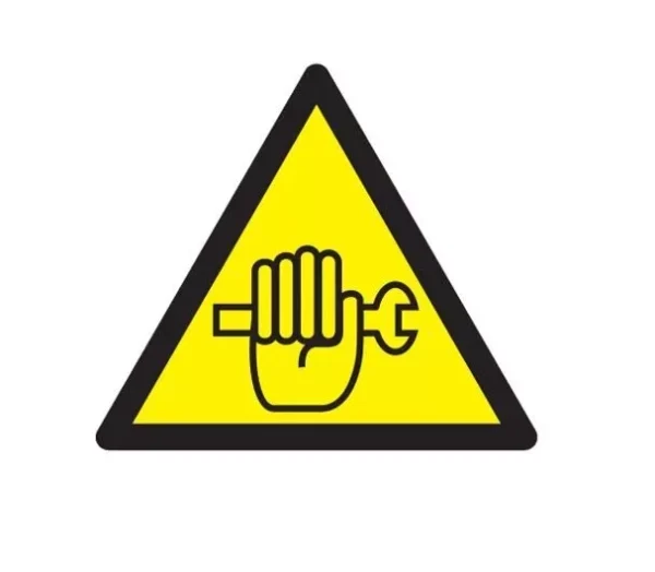 Panneau triangulaire "danger travaux de maintenance en cours"