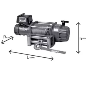 Treuil dépanneuse 12/24 V 9072 kg - 9072Kg-12V-cable acier