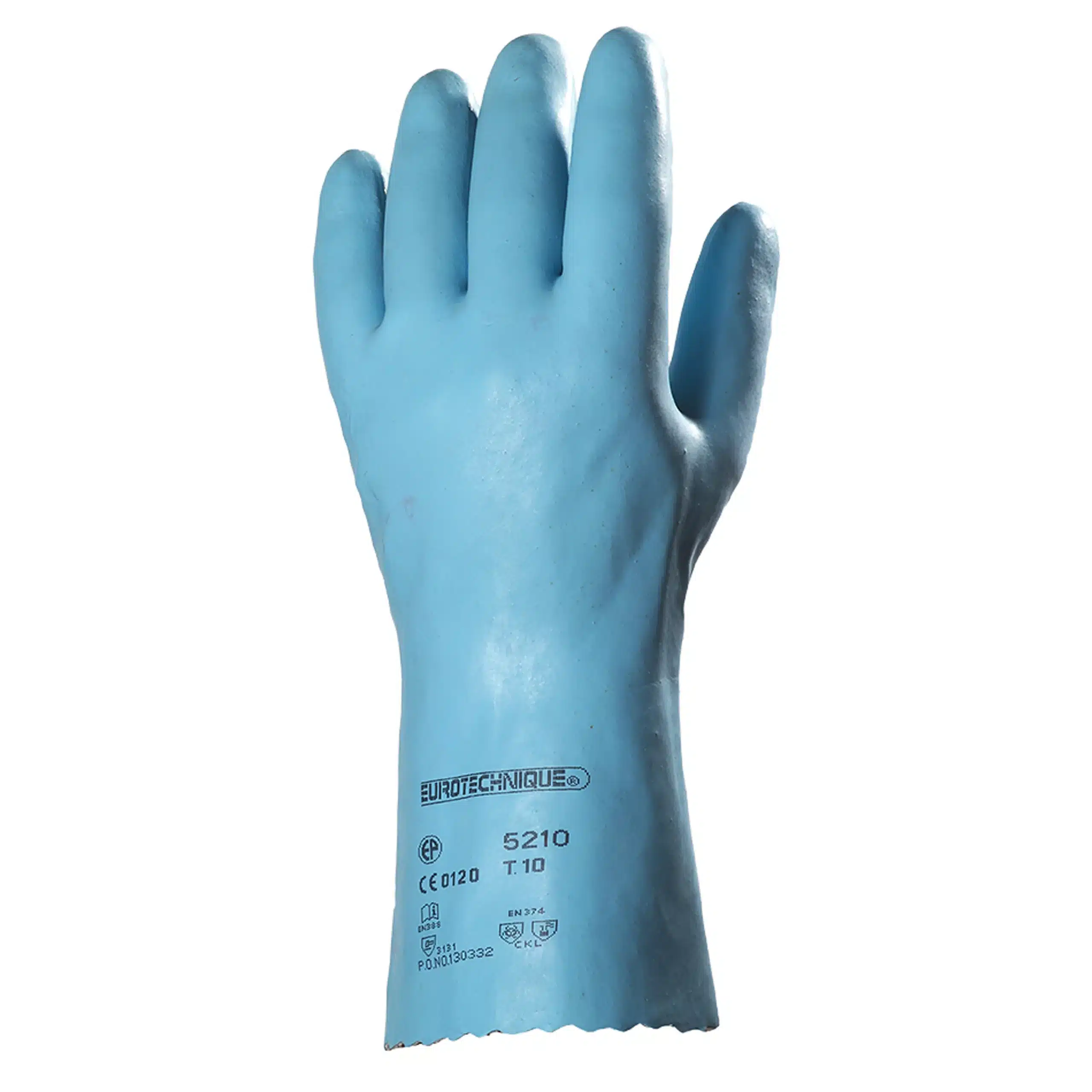 Gants de manutention EN388 en latex bleu sur jersey de coton