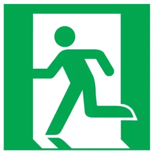 Panneau carré "sortie de secours"
