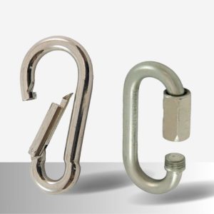 Maillons rapides, mousquetons et pontets inox