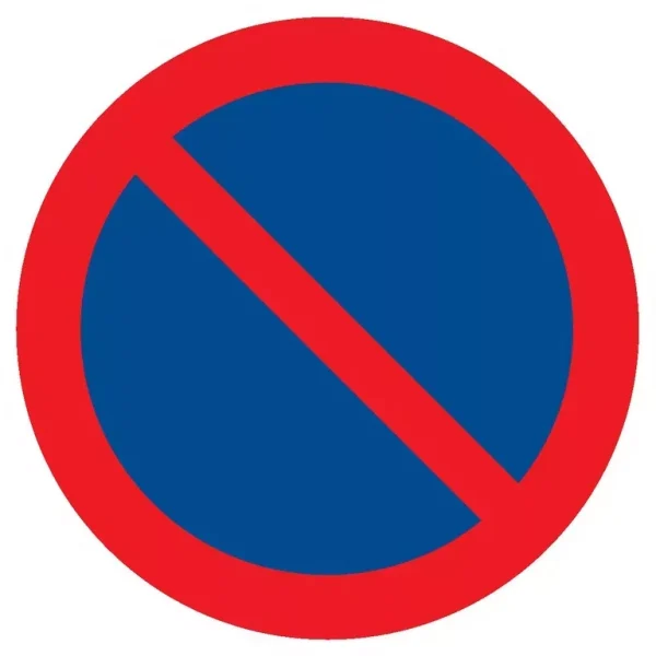Panneau rond "stationnement interdit" Vinyle adhésif – Image 2