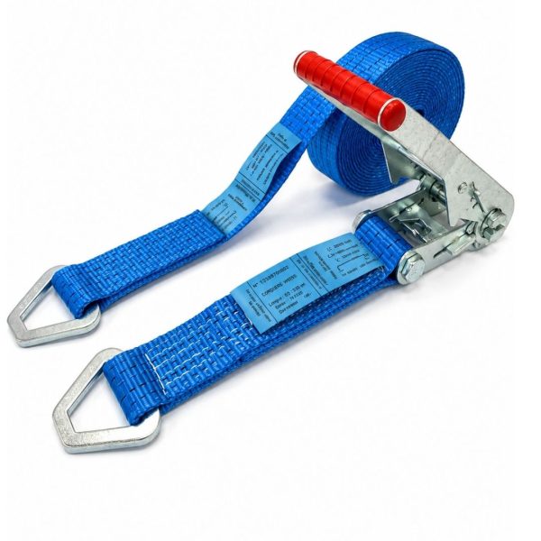 sangle d'arrimage largeur 50 mm, crochets triangulaires. BLEU