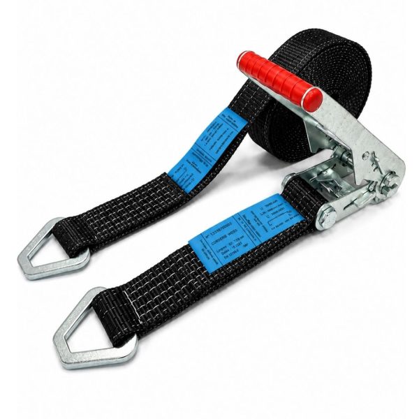 sangle d'arrimage largeur 50 mm, crochets triangulaires. . EN 12195-2. couleur noir