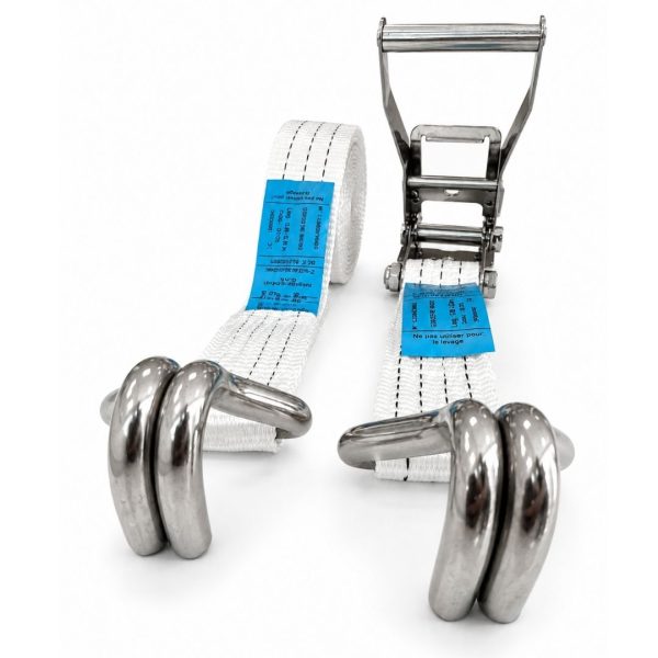 sangle d'Arrimage inox largeur 50 mm, doigts rapprochés. en12195-2
