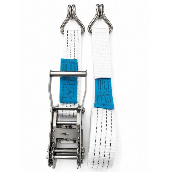 sangle d'Arrimage inox largeur 50 mm, doigts rapprochés. en12195-2 blanc