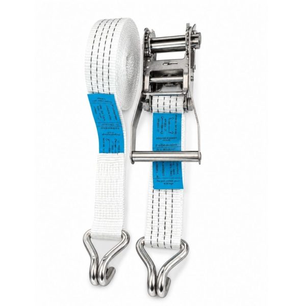 sangle d'Arrimage inox largeur 50 mm, doigts rapprochés. en12195-2 blanche