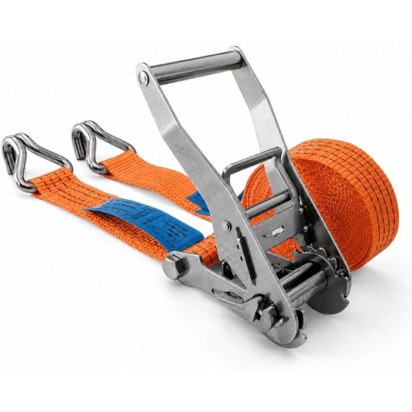 sangle d'Arrimage inox largeur 50 mm, doigts rapprochés. en12195-2 orange