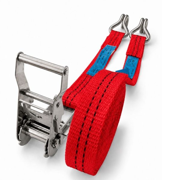 sangle d'arrimage inox largeur 35 mm rouge
