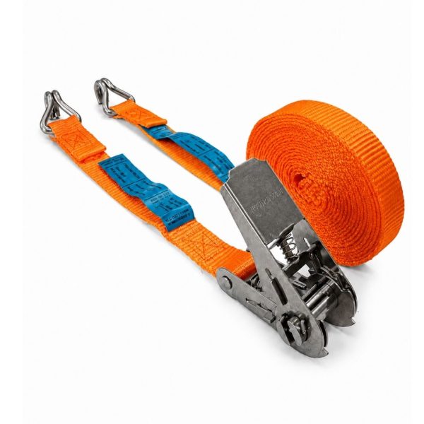 sangle d'Arrimage largeur 25 mm INOX . EN 12195-2. ORANGE
