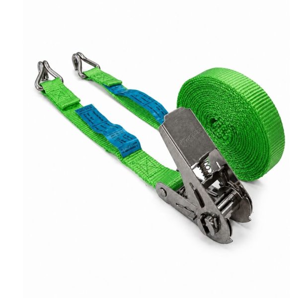 sangle d'Arrimage largeur 25 mm INOX . EN 12195-2. VERTE