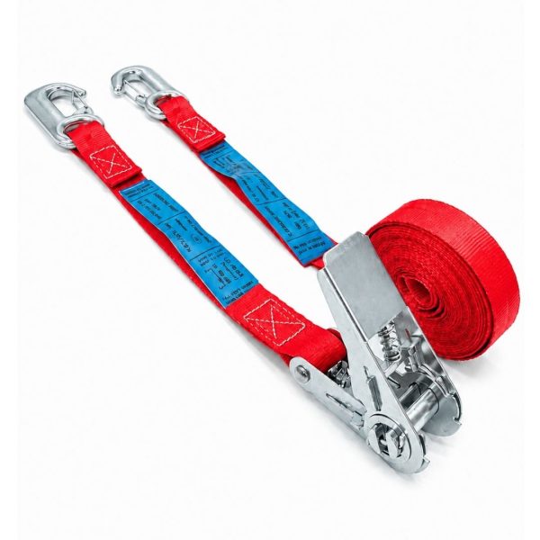 sangle d'arrimage 25 mm norme EN12195-2. ROUGE