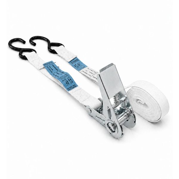 sangle d'arrimage moto largeur 25 mm .EN 12195-2. Blanche