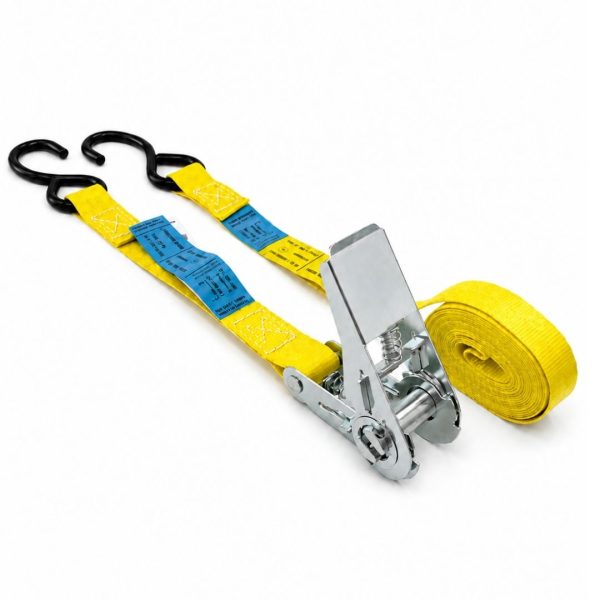 sangle d'arrimage moto largeur 25 mm .EN 12195-2. jaune
