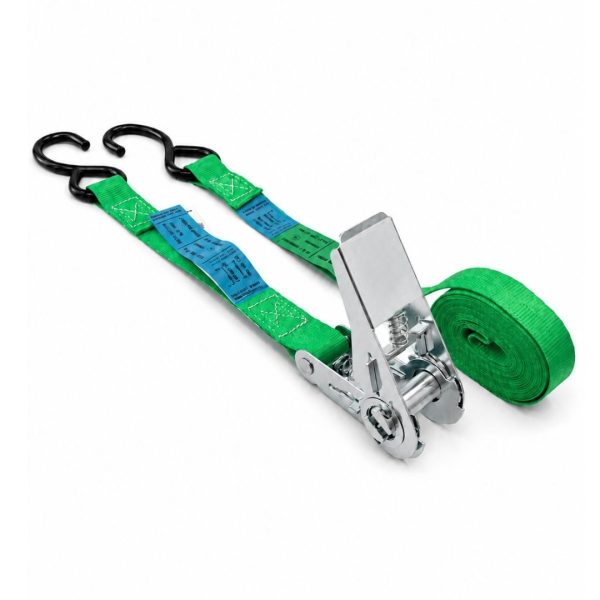 sangle d'arrimage moto largeur 25 mm .EN 12195-2. verte