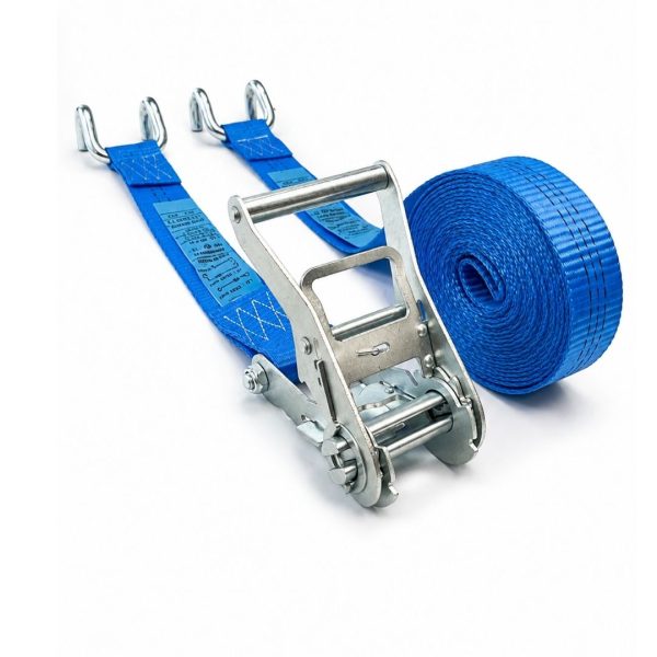 Sangle arrimage largeur 35 mm, doigts écartés. EN 12195-2.bleu
