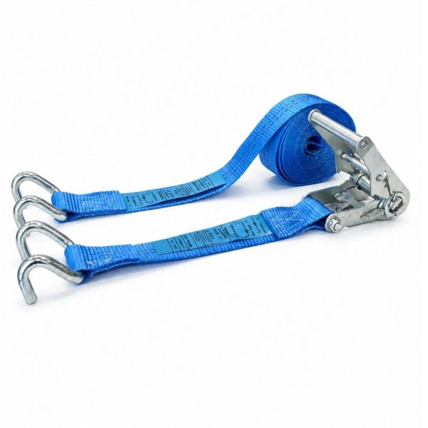 Sangle arrimage largeur 35 mm, doigts écartés. EN 12195-2.bleu.