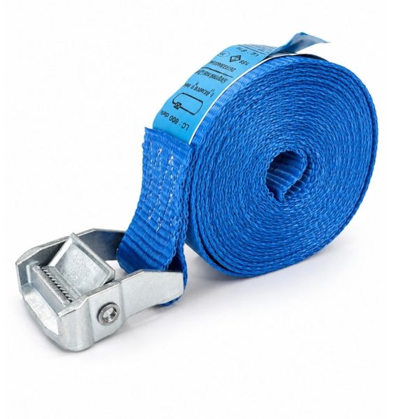 sangle d'arrimage largeur 35 mm, ceinture boucle a came. EN12195-2.