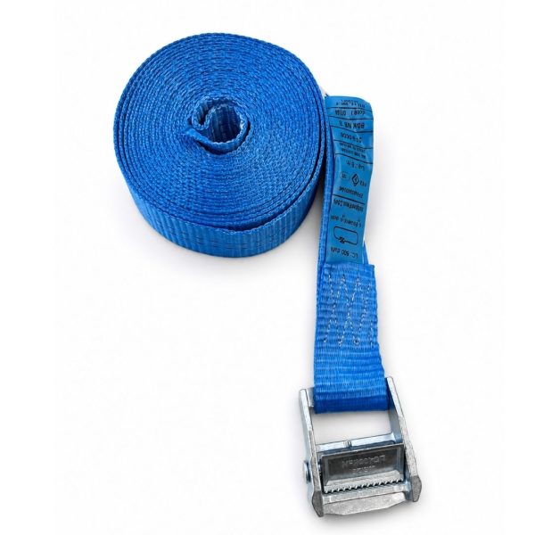 arrimage largeur 35 mm, ceinture boucle a came. EN12195-2. bleu