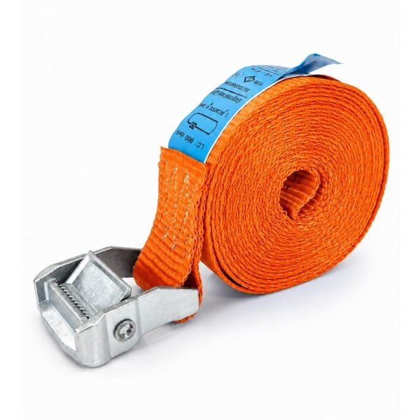 arrimage largeur 35 mm, ceinture boucle a came. EN12195-2. orange