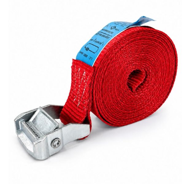arrimage largeur 35 mm, ceinture boucle a came. EN12195-2. rouge