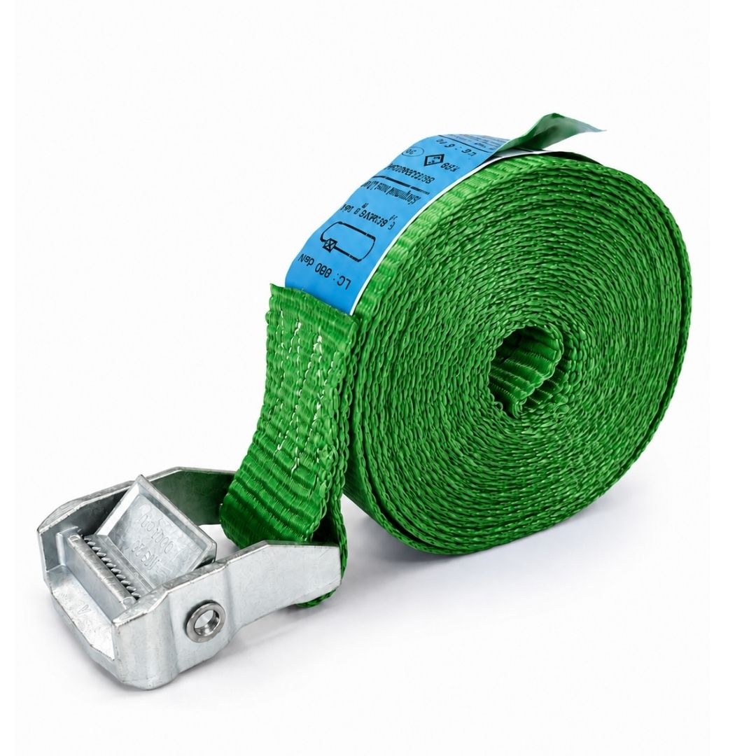 arrimage largeur 35 mm, ceinture boucle a came. EN12195-2. verte