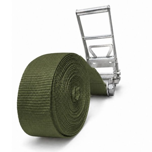 arrimage 75 mm, ceinture, LC 10000 daN. EN 12195-2.verte