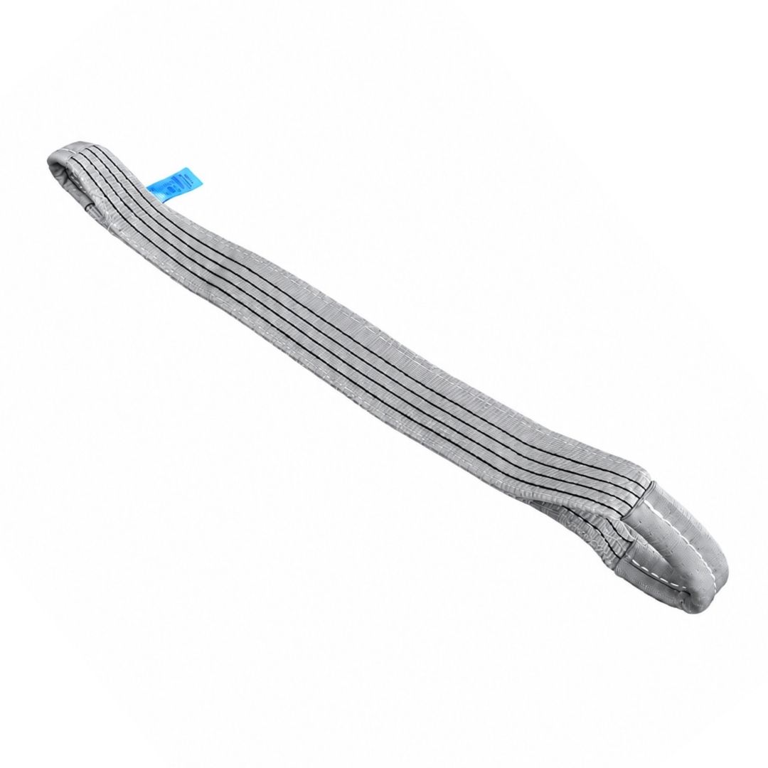 Sangle plate largeur 120 mm, deux bandes porteuses, CMU 4 tonnes, boucles repliées -renforcées EN 1492-2.
