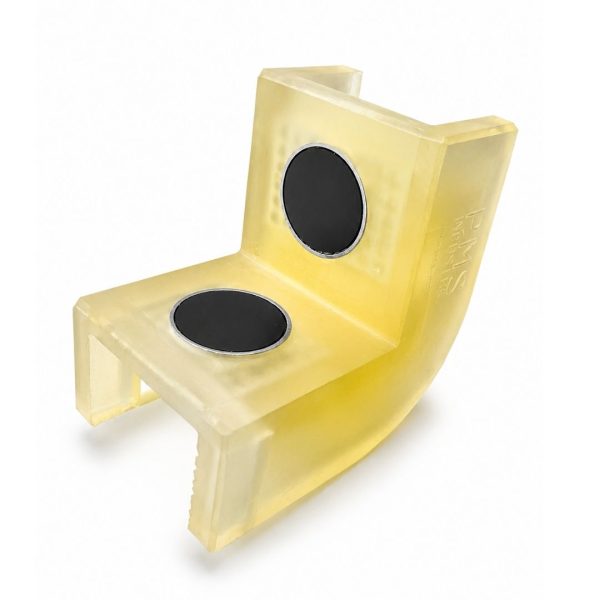 coin de protection polyuréthane aimanté pour angles vifs. détail aimants