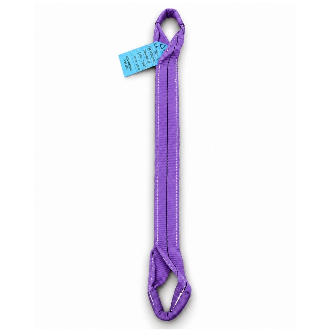 Elingue Sangle plate CMU 1 tonne, violette, boucles